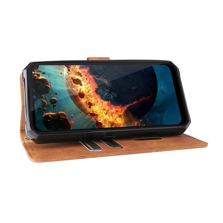 For Oukitel WP15 5G Solid Color Skin Feel Magnetic Buckle Leather Phone Case