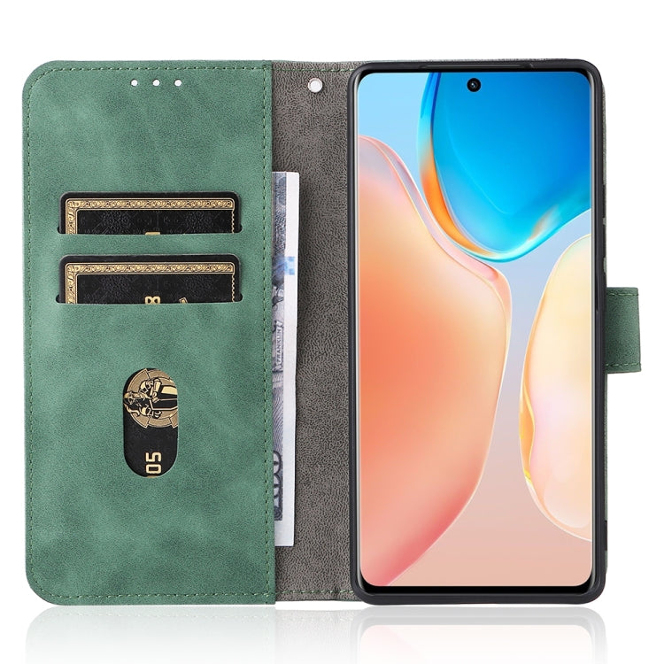 For vivo X70 Pro Solid Color Skin Feel Magnetic Buckle Leather Phone Case