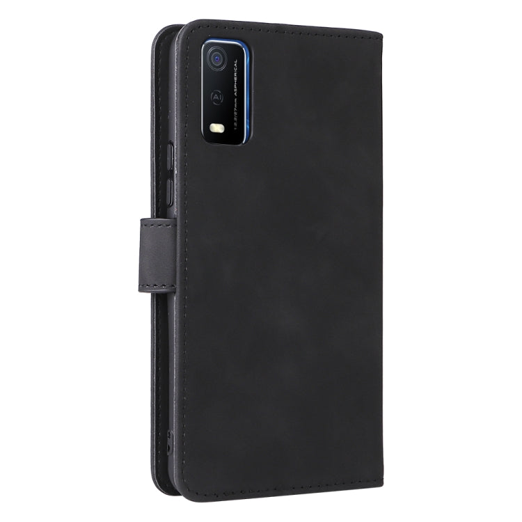 For vivo Y3s 2021 Solid Color Skin Feel Magnetic Buckle Leather Phone Case