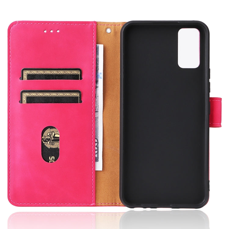 For vivo Y3s 2021 Solid Color Skin Feel Magnetic Buckle Leather Phone Case