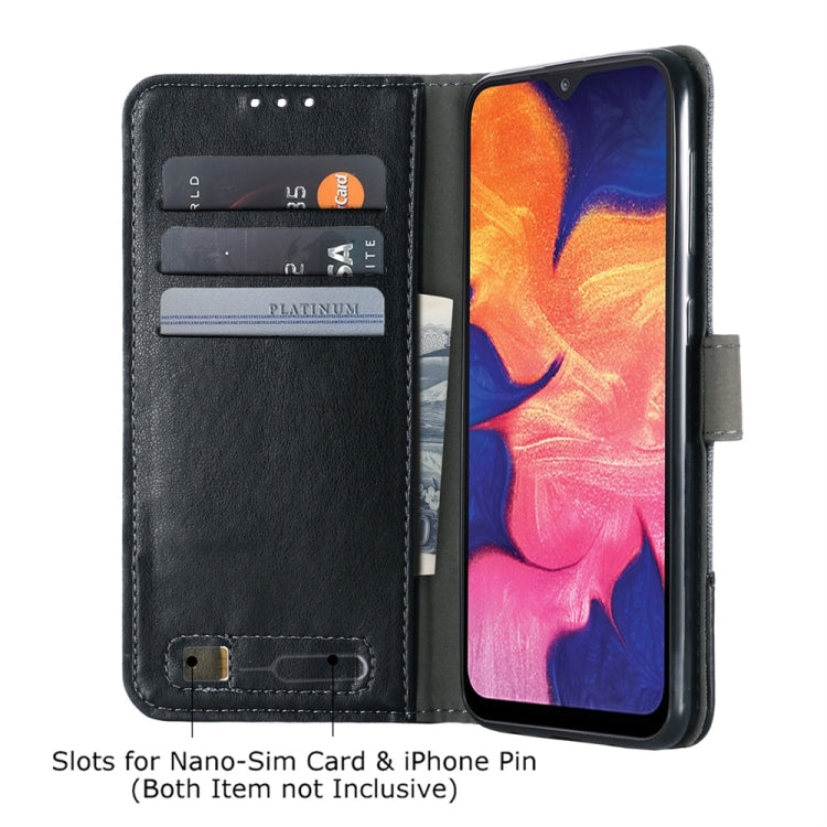 For Galaxy A10 MUMXA MX102 Horizontal Flip Canvas Stitching Leather Case with Holder & Card Slots & Wallet