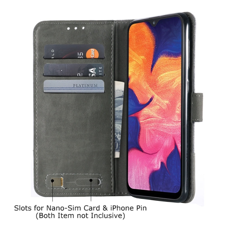 For Galaxy A10 MUMXA MX102 Horizontal Flip Canvas Stitching Leather Case with Holder & Card Slots & Wallet