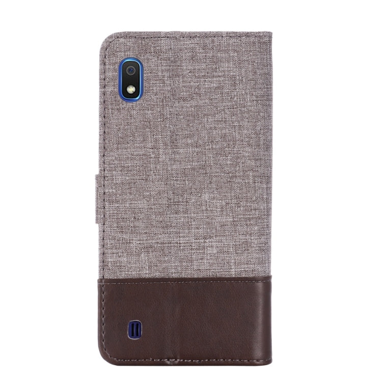 For Galaxy A10 MUMXA MX102 Horizontal Flip Canvas Stitching Leather Case with Holder & Card Slots & Wallet