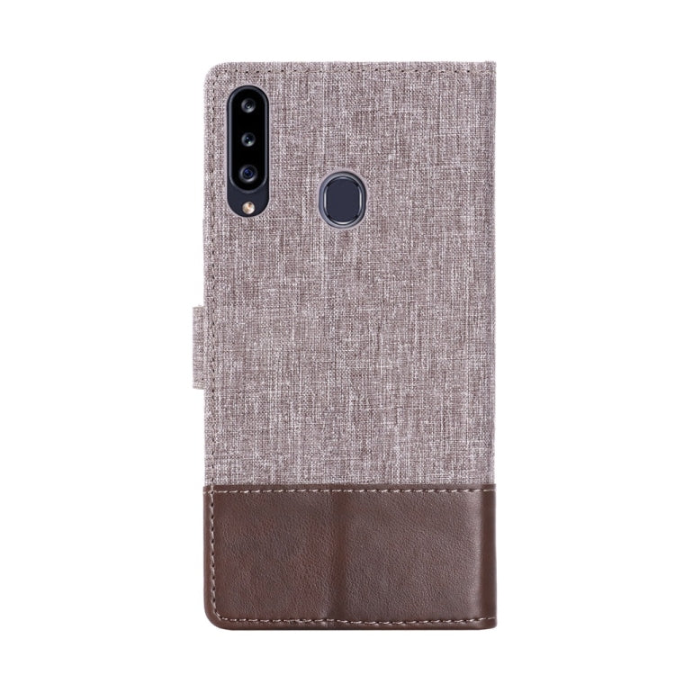 For Galaxy A20s MUMXA MX102 Horizontal Flip Canvas Stitching Leather Case with Holder & Card Slots & Wallet