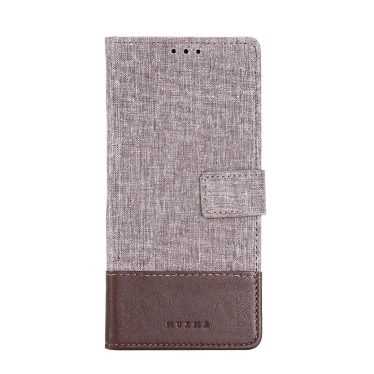 For Galaxy A30s MUMXA MX102 Horizontal Flip Canvas Stitching Leather Case with Holder & Card Slots & Wallet(Brown)