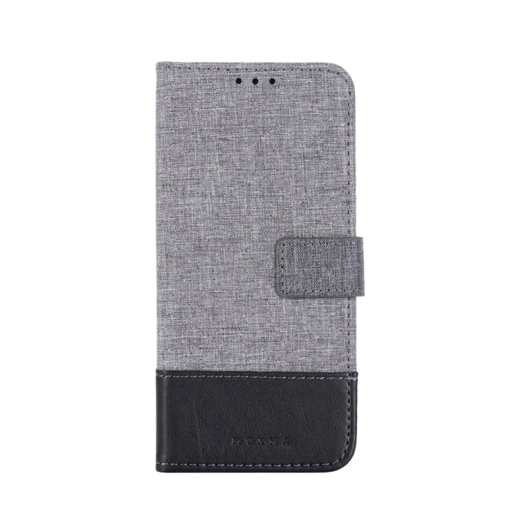 For Galaxy A50s MUMXA MX102 Horizontal Flip Canvas Stitching Leather Case with Holder & Card Slots & Wallet
