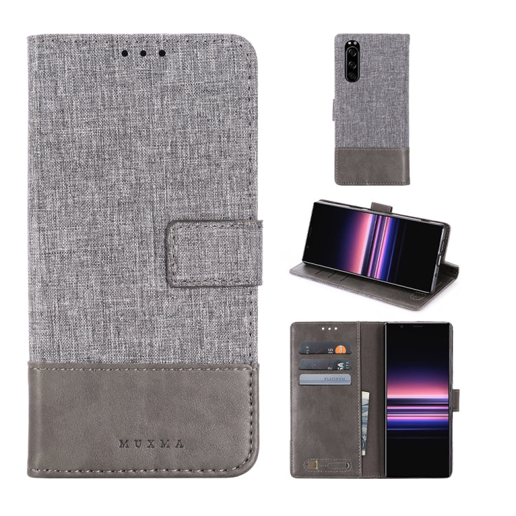 For Sony Xperia 5 MUMXA MX102 Horizontal Flip Canvas Stitching Leather Case with Holder & Card Slots & Wallet