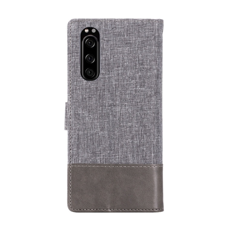 For Sony Xperia 5 MUMXA MX102 Horizontal Flip Canvas Stitching Leather Case with Holder & Card Slots & Wallet