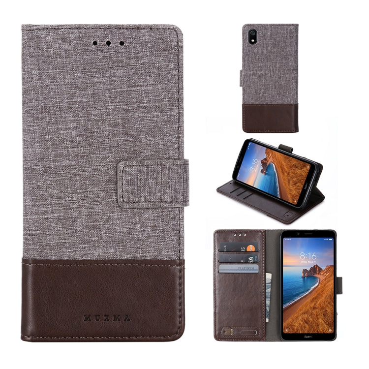For Xiaomi Redmi 7A MUMXA MX102 Horizontal Flip Canvas Stitching Leather Case with Holder & Card Slots & Wallet