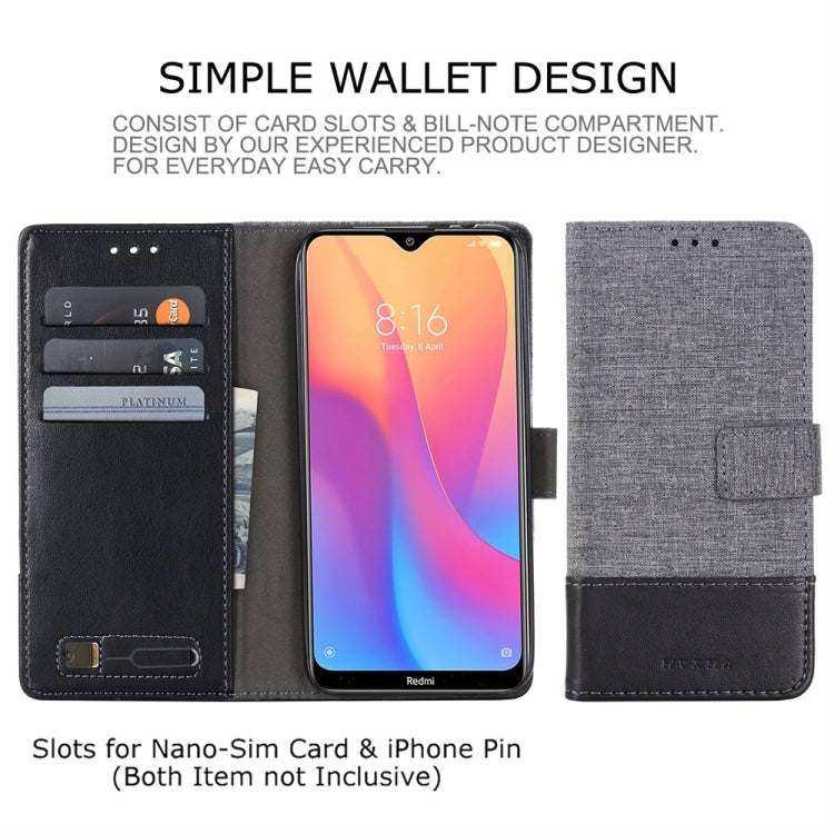 For Xiaomi Redmi 8A MUMXA MX102 Horizontal Flip Canvas Stitching Leather Case with Holder & Card Slots & Wallet