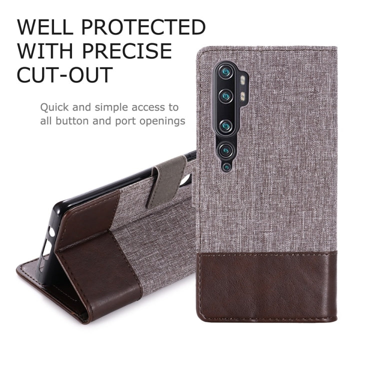For Xiaomi Mi Note 10 MUMXA MX102 Horizontal Flip Canvas Stitching Leather Case with Holder & Card Slots & Wallet(Brown)