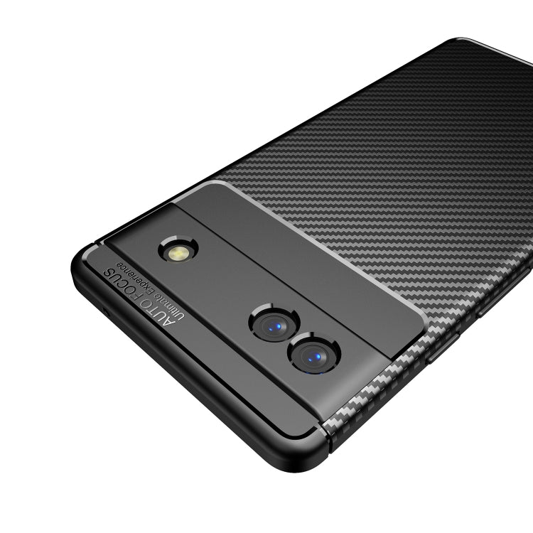 For Google Pixel 6a Carbon Fiber Texture Shockproof TPU Phone Case