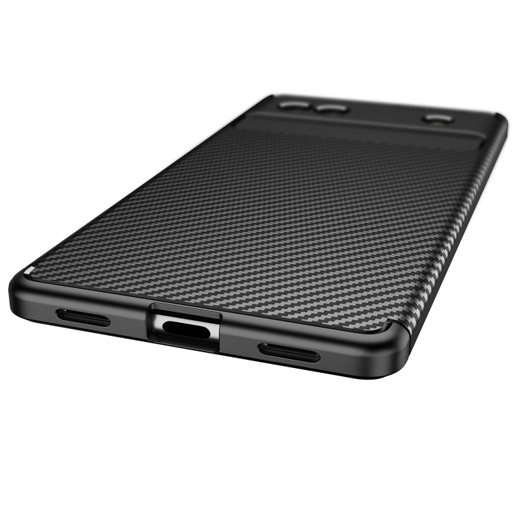 For Google Pixel 6a Carbon Fiber Texture Shockproof TPU Phone Case