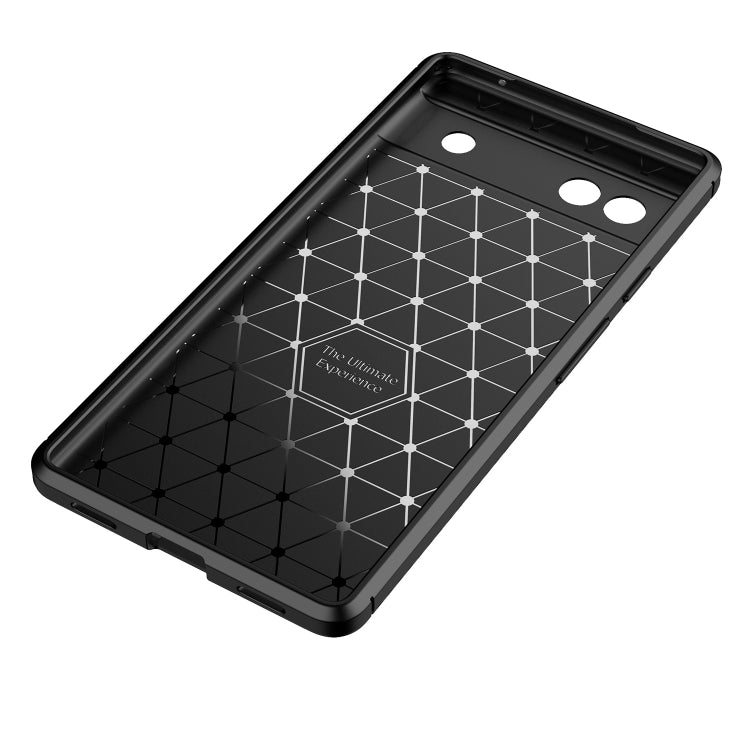 For Google Pixel 6a Carbon Fiber Texture Shockproof TPU Phone Case