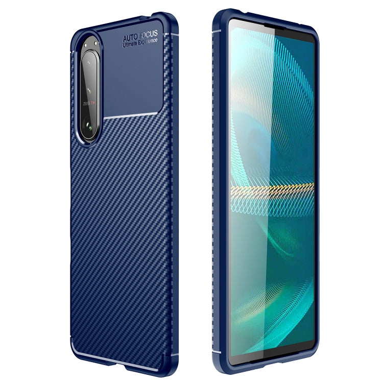 For Sony Xperia 5 III Carbon Fiber Texture Shockproof TPU Phone Case