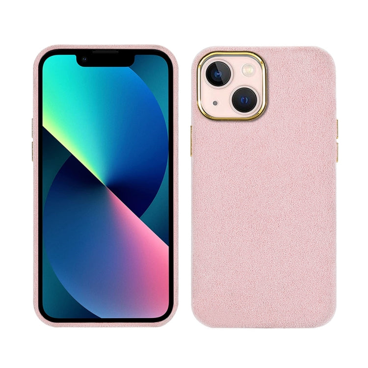 For iPhone 13 mini Plush Roughout PU Phone Case