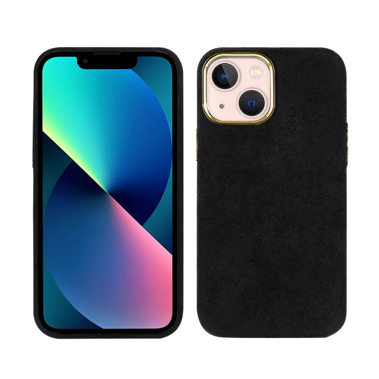 For iPhone 13 mini Plush Roughout PU Phone Case