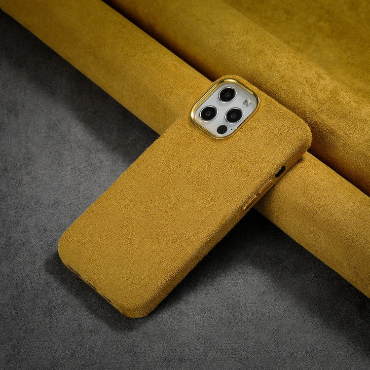 For iPhone 13 mini Plush Roughout PU Phone Case