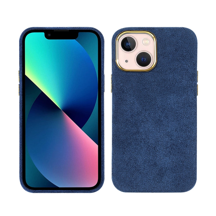 For iPhone 13 mini Plush Roughout PU Phone Case