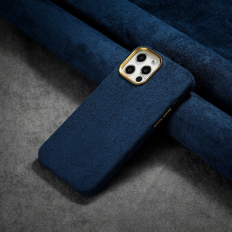 For iPhone 13 mini Plush Roughout PU Phone Case