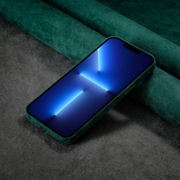 For iPhone 13 mini Plush Roughout PU Phone Case
