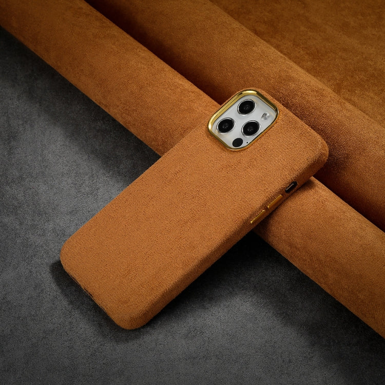 For iPhone 13 mini Plush Roughout PU Phone Case