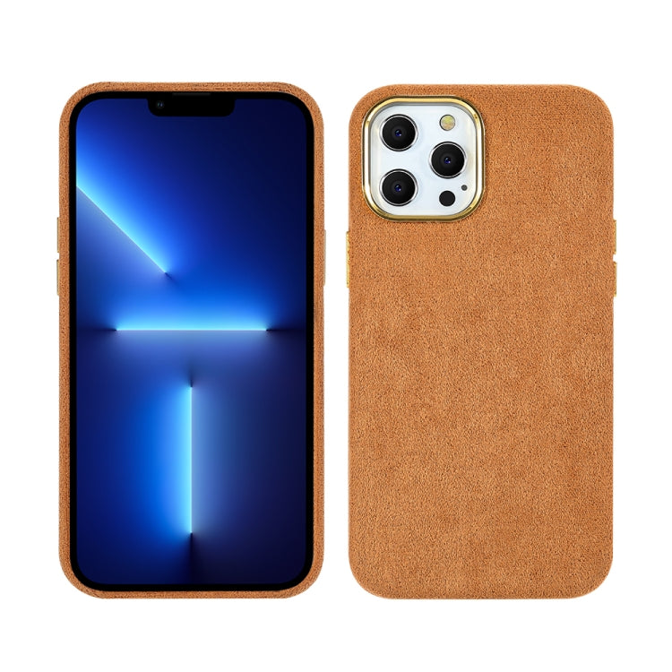 For iPhone 13 Pro Plush Roughout PU Phone Case