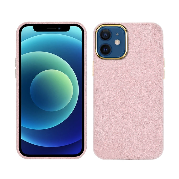 For iPhone 12 mini Plush Roughout PU Phone Case