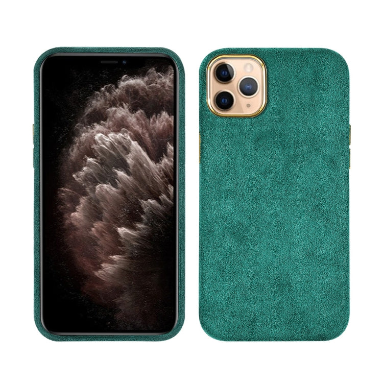 For iPhone 11 Pro Max Plush Roughout PU Phone Case