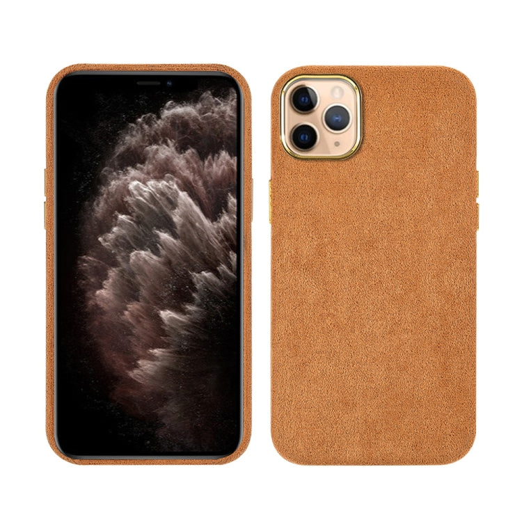 For iPhone 11 Pro Max Plush Roughout PU Phone Case