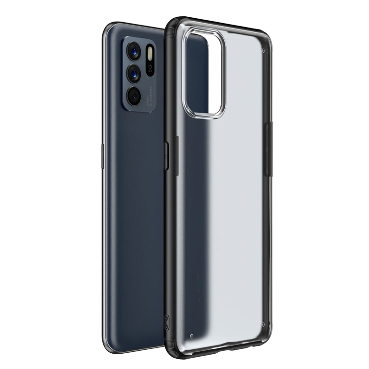 For OPPO Reno6 Z Armor PC + TPU Shockproof Phone Case(Black)