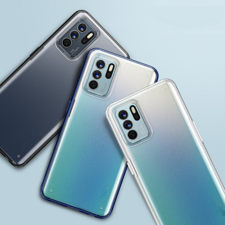 For OPPO Reno6 Z Armor PC + TPU Shockproof Phone Case(Black)