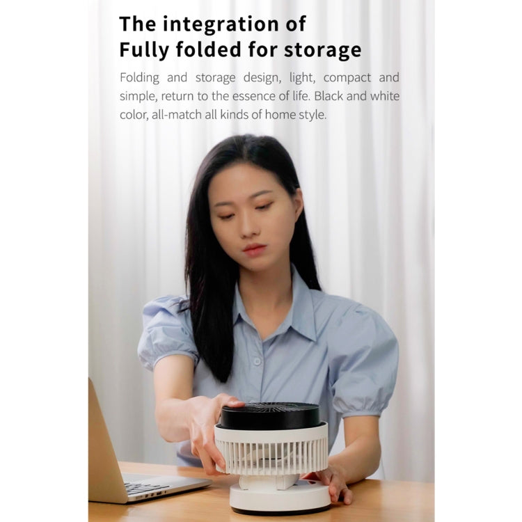 Original Xiaomi Youpin VH F20 Double-blade Circulating Electric Desktop Fan, Style:Battery Version(Black White)