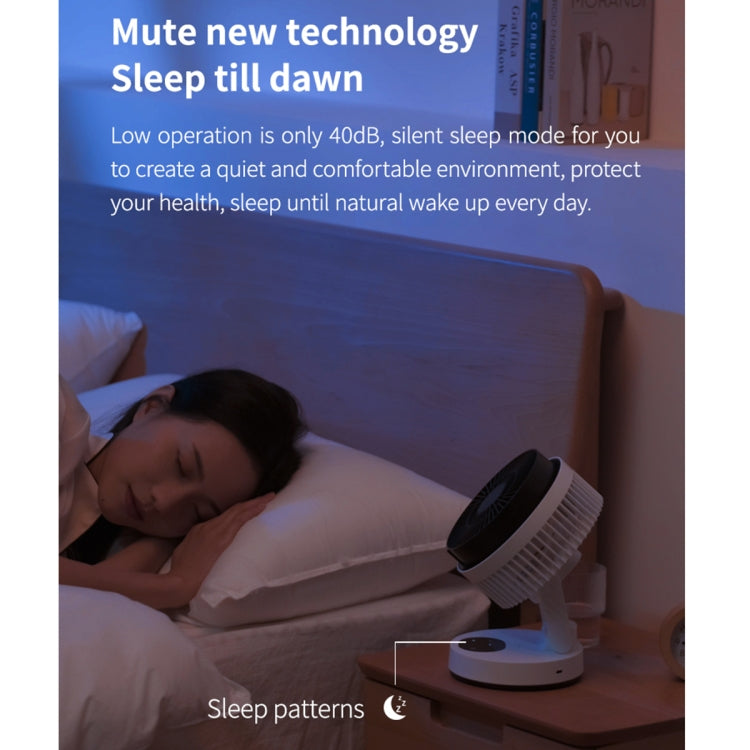 Original Xiaomi Youpin VH F20 Double-blade Circulating Electric Desktop Fan, Style:Battery Version(Black White)