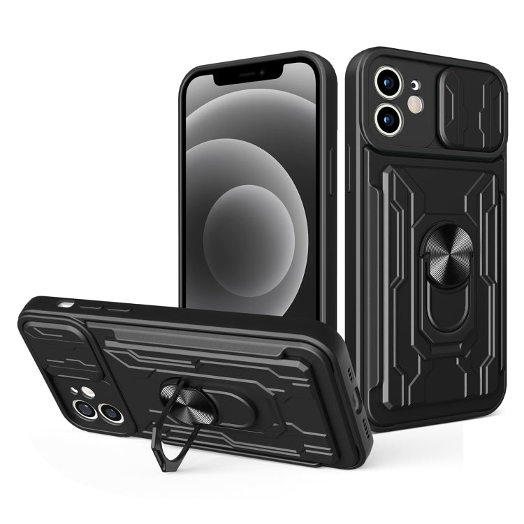 For iPhone 12 Sliding Camshield Card Phone Case