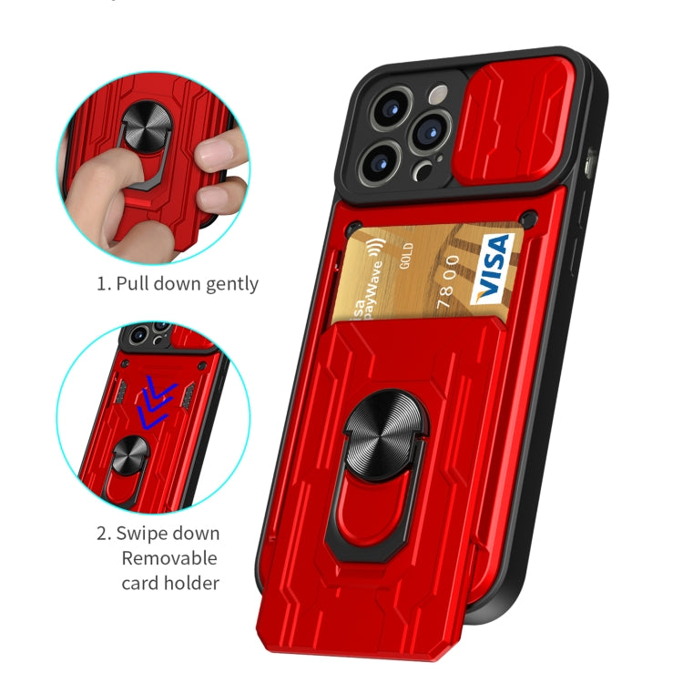 For iPhone 12 Pro Sliding Camshield Card Phone Case