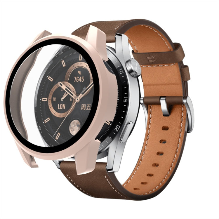 For Huawei Watch GT 3 42mm PC + Tempered Glass Watch Protective Case