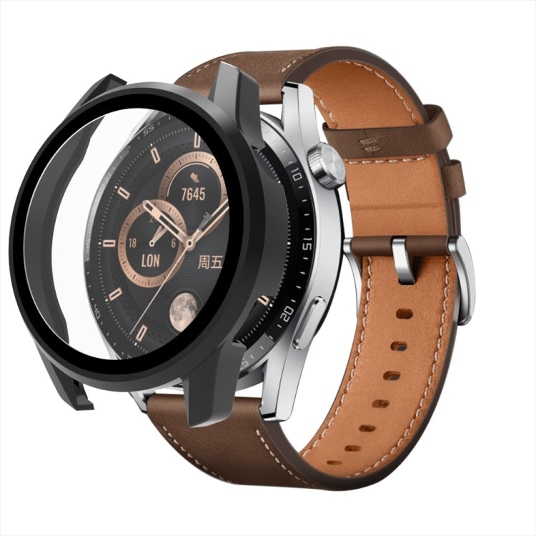 For Huawei Watch GT 3 42mm PC + Tempered Glass Watch Protective Case