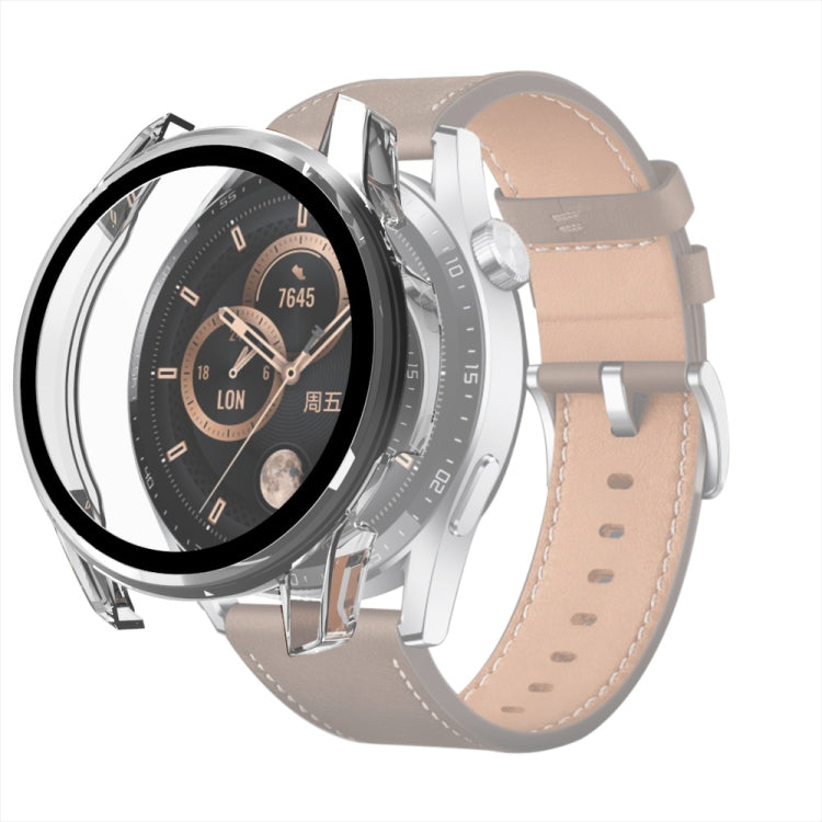 For Huawei Watch GT 3 42mm PC + Tempered Glass Watch Protective Case