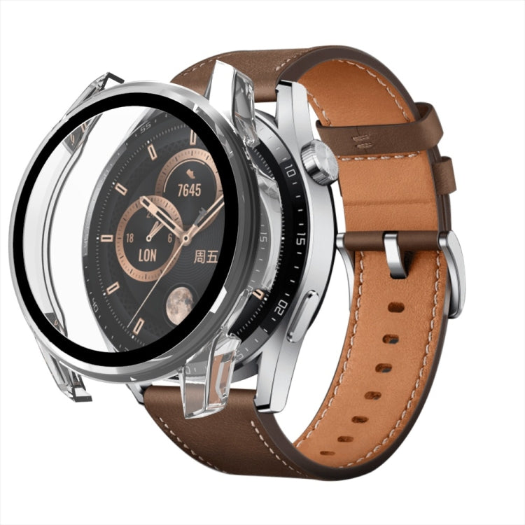 For Huawei Watch GT 3 42mm PC + Tempered Glass Watch Protective Case