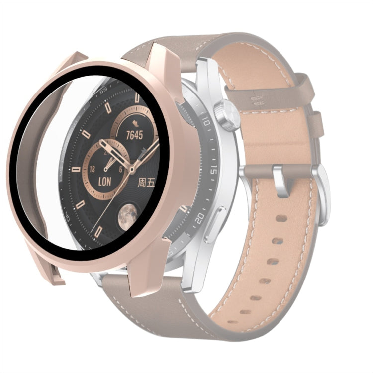 For Huawei Watch GT 3 46mm PC + Tempered Glass Watch Protective Case