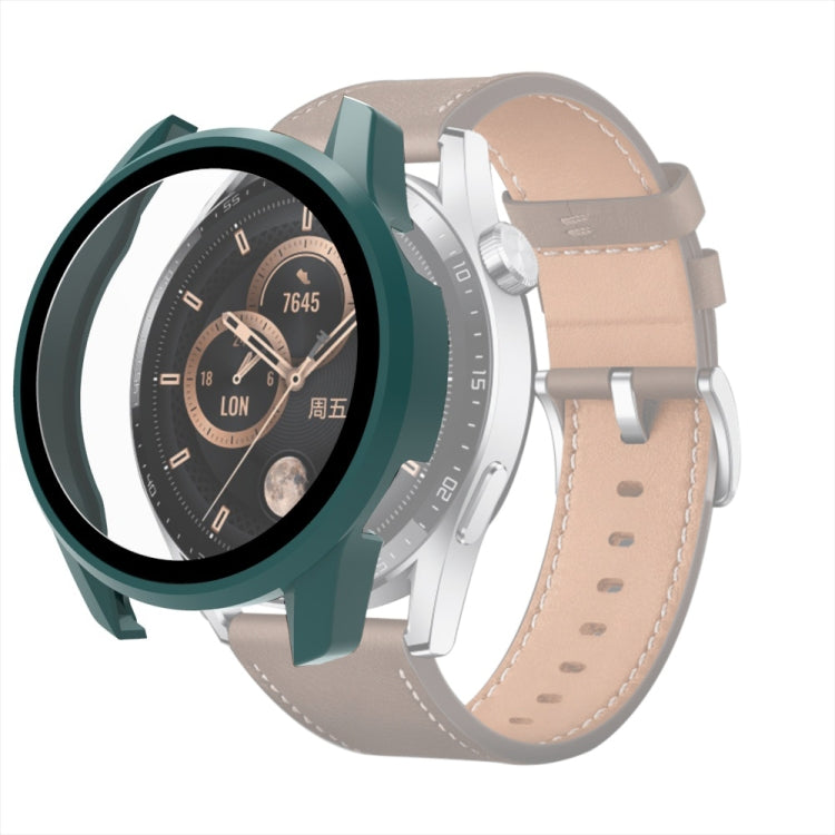 For Huawei Watch GT 3 46mm PC + Tempered Glass Watch Protective Case