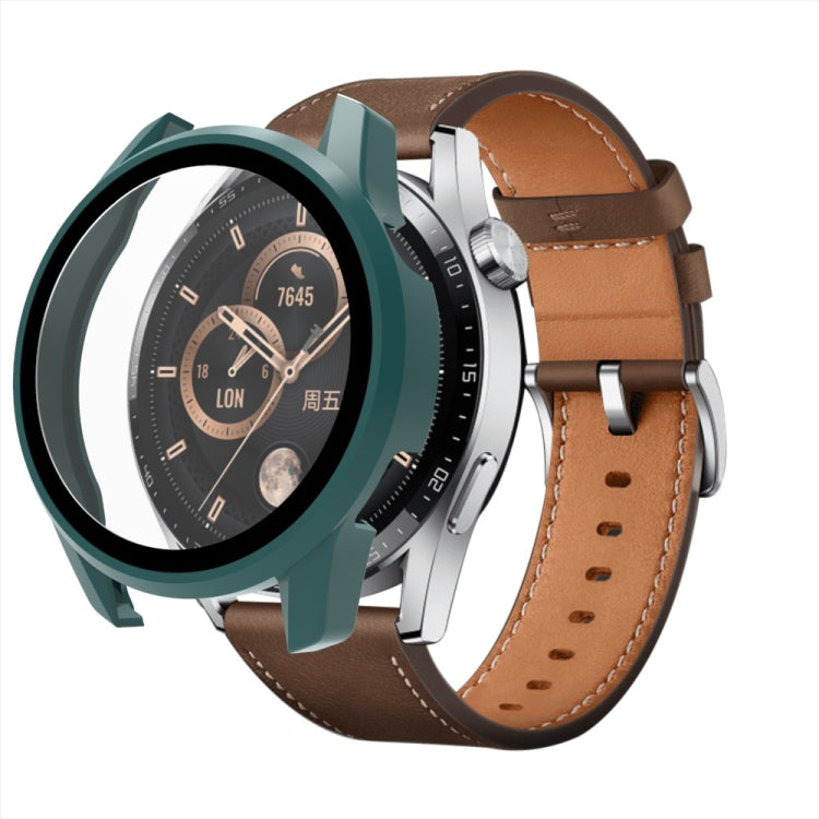For Huawei Watch GT 3 46mm PC + Tempered Glass Watch Protective Case