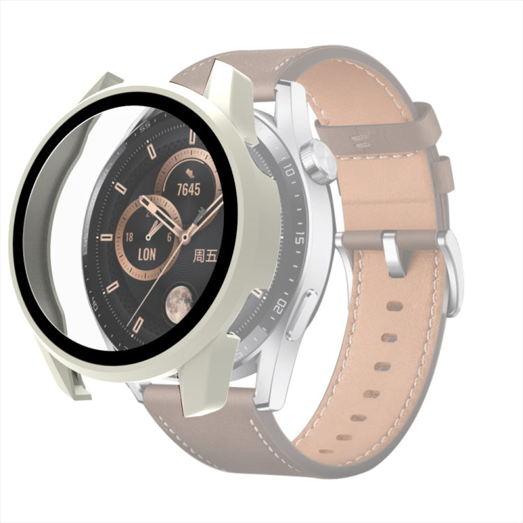 For Huawei Watch GT 3 46mm PC + Tempered Glass Watch Protective Case