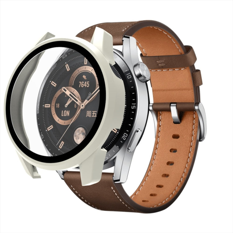 For Huawei Watch GT 3 46mm PC + Tempered Glass Watch Protective Case