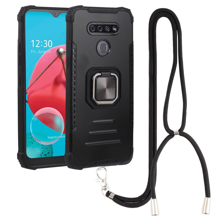 For LG K51/ K31 / Aristro5 Aluminum Alloy + TPU Phone Case with Lanyard