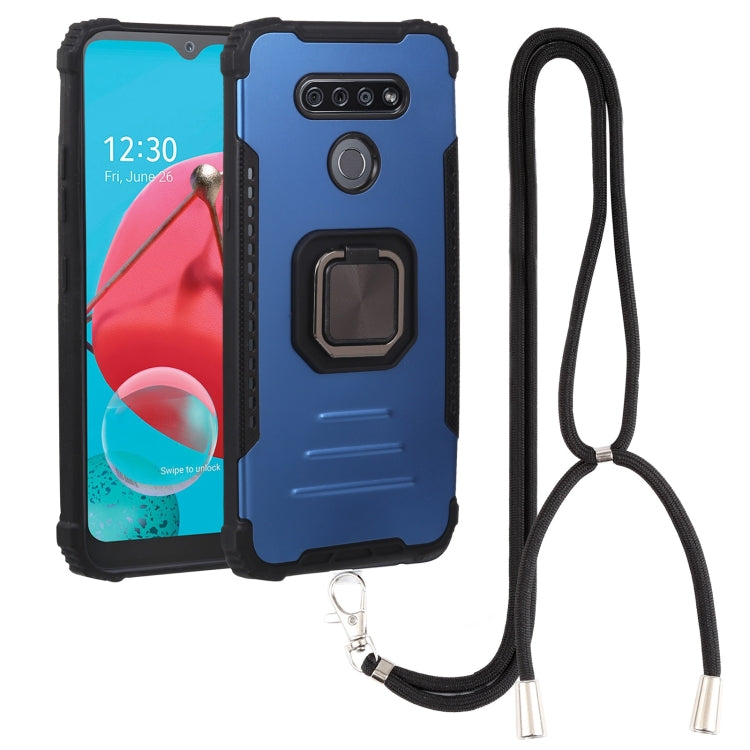 For LG K51/ K31 / Aristro5 Aluminum Alloy + TPU Phone Case with Lanyard