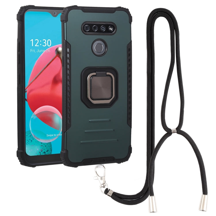 For LG K51/ K31 / Aristro5 Aluminum Alloy + TPU Phone Case with Lanyard