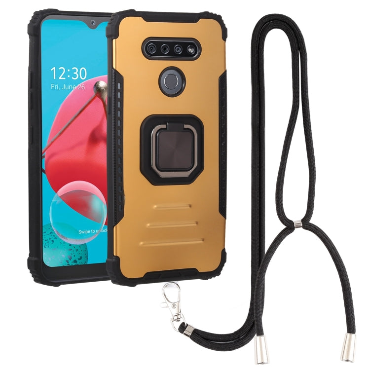 For LG K51/ K31 / Aristro5 Aluminum Alloy + TPU Phone Case with Lanyard