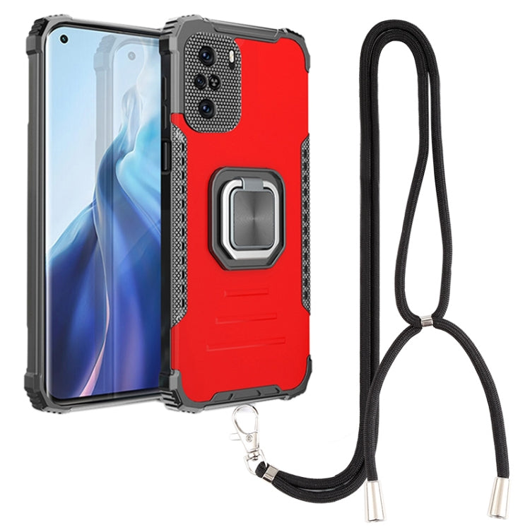For Motorola Moto G Stylus 2021 Aluminum Alloy + TPU Phone Case with Lanyard